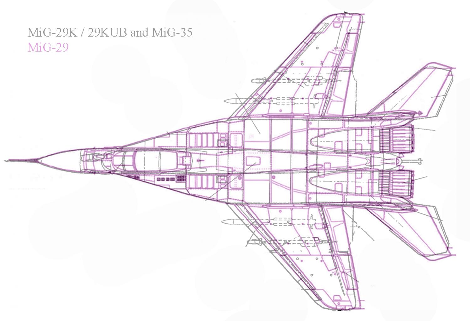 Истребитель миг 29 чертеж